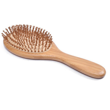 Oval Anti-Static Big Bamboo Bristle Pin Paddle Cushion Hair Brush